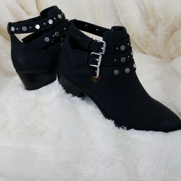 SALE NWT SAM EDELMAN Booties Stack Heel Closed Toe - Picture 6 of 8